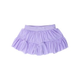 RuffleButts Girls Athletic Active Tulle Skort - Lavender, 7