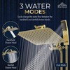 All Metal Shower Head 10" Dual Square Shower Head With