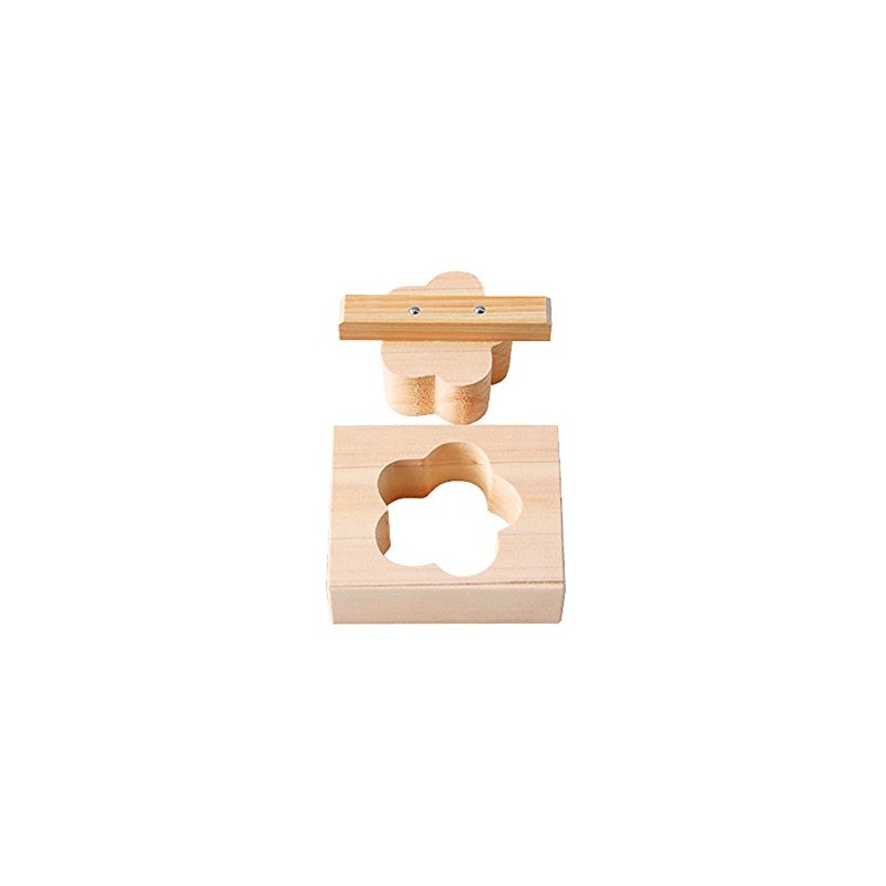 Yamako Onigiri Sushi Press Mold, Hinoki Mold, Flower, Approx. 3.5