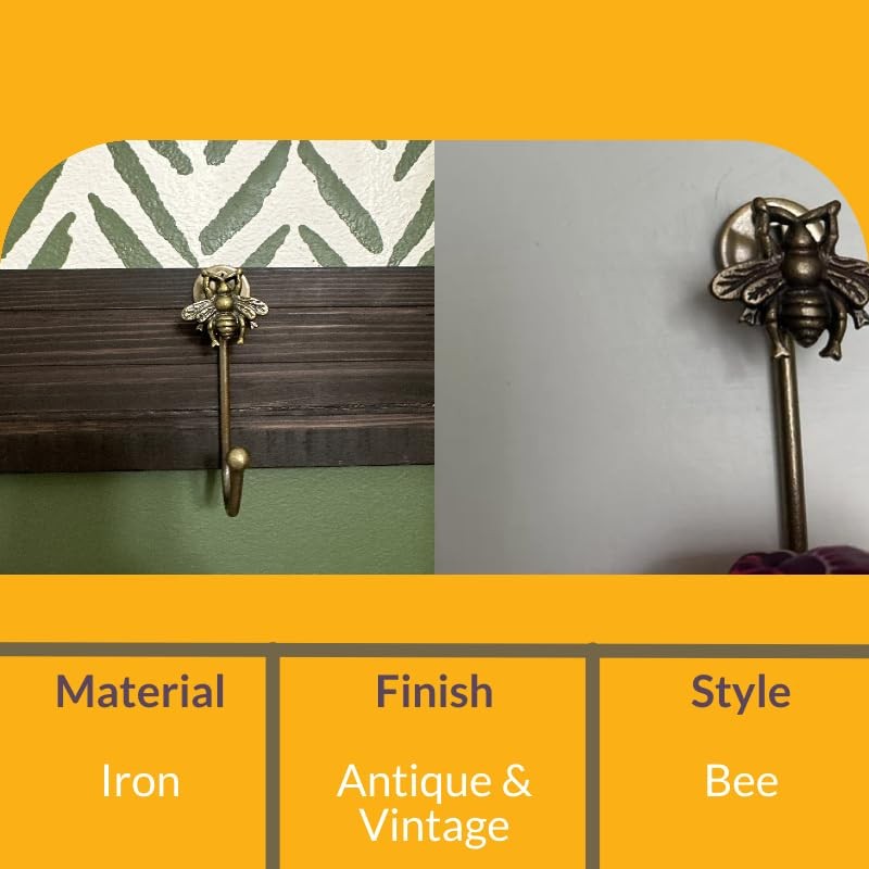 Knobs By Blossom Vintage Antique Brass Iron Wall Hooks Tie