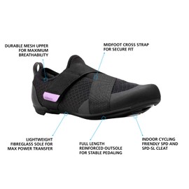 SHIMANO SH-IC100 High Performance Indoor Cycling Shoe, Black, 7-7.5 Women / 5.5-6 Men (EU 39)