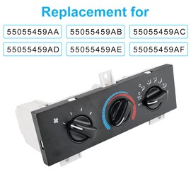 WATERWICH HVAC Climate Control Module Heater A/C AC Air Conditioning Control Switch Panel Compatible with 1998-2003 Dodge Ram Van 2500 3500 Van 55055459AF 55055459AA 55055459AB 55055459AC 55055459AD