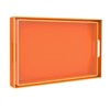 MAONAME Orange Serving Trays Set of 2, Plastic Decorative Trays