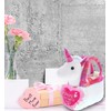 DolliBu Happy Mother's Day Pink Unicorn Plush Pet Carrier -