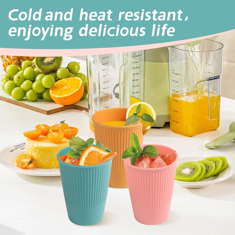 AouiSton Cups, Children's Cups, 350 ml Set Unbreakable Drinking Cups,