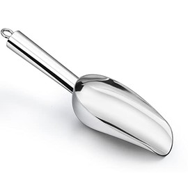 LIANYU Ice Scoop, 6 Ounce Stainless Steel Scoop, Small Metal Food Scoops for Ice Candy Flour Sugar, Utility Scooper for Home Kitchen Bar, Mirror Finish, Dishwasher Safe