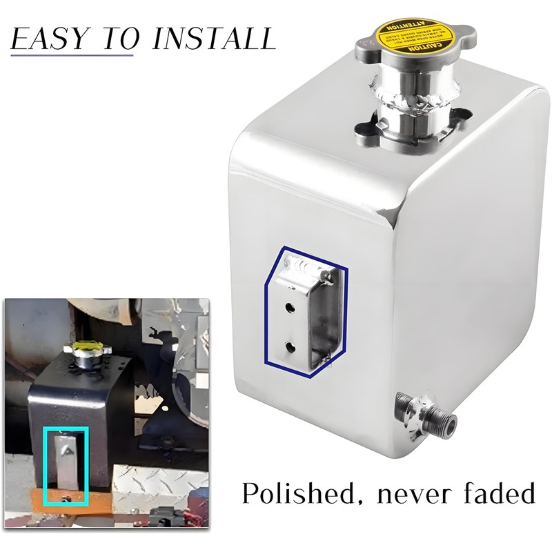 RYANSTAR Universal 2.5L Water Coolant Expansion Overflow Water Tank Reservoir