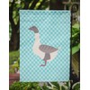 Caroline's Treasures BB8075GF Buff Grey Back Goose Blue Check Garden