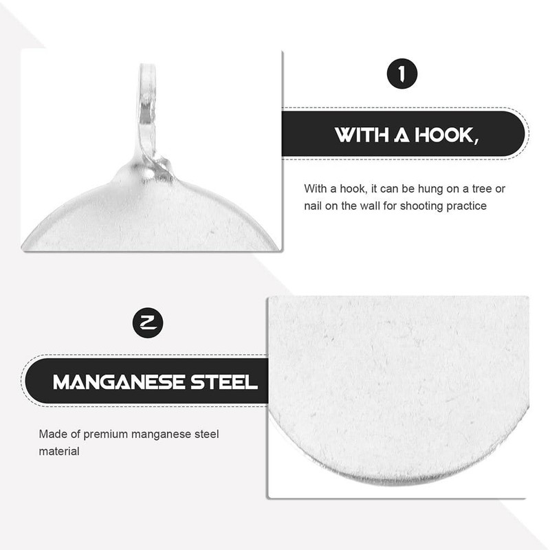 BESPORTBLE 24pcs Steel Hanging Targets Durable Manganese Steel Small Targets