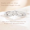 Newshe Jewellery Moissanite Curved Wedding Bands for Her Stacking Eternity