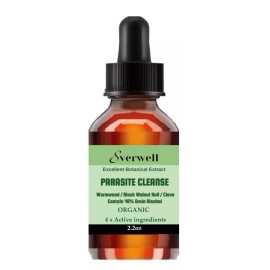 8verwell Parasitic Cleanse Organic Tincture Extract: Wormwood, Black Walnut Hull & Clove - 2.2oz