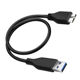 SaiTech IT 45CM USB 3.0 Cable A to Micro B high Speed Upto 4.8 Gbps Data Transfer Cable for Portable External Hard Drive - Black