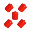 Ohamtes 5PCS ID26mm(1-1/32") red PVC rubber end caps, vinyl flexible