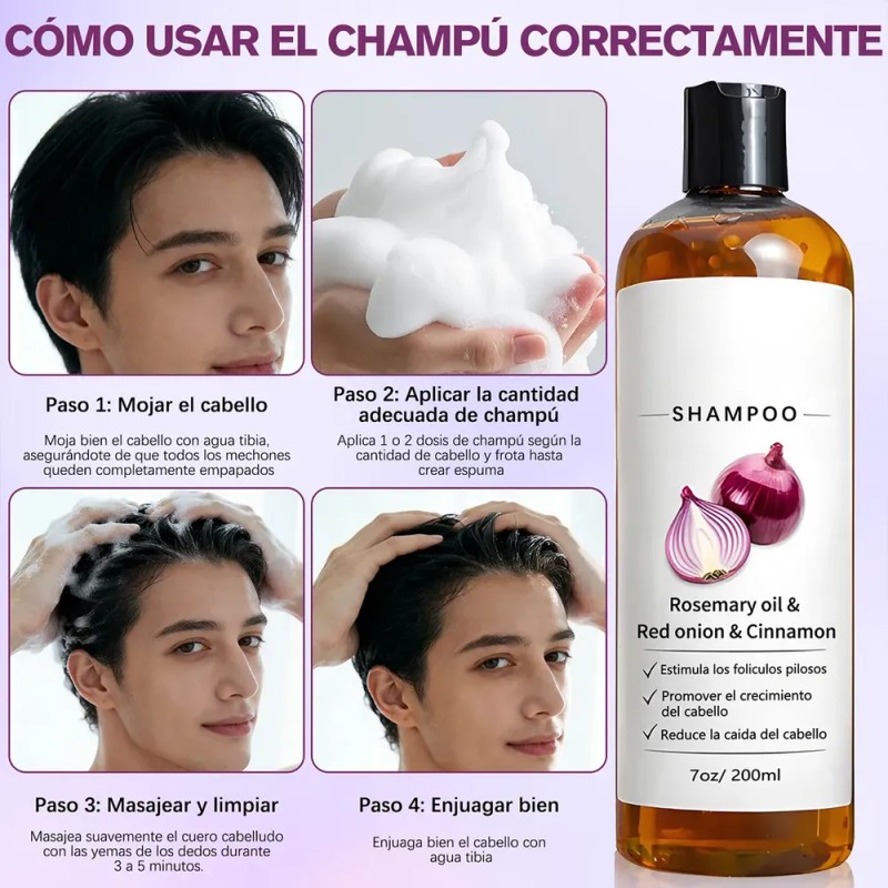 Champú De Cebolla Con Aceite De Romero, Cebolla Roja