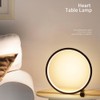 25CM Circular LED Bedroom Table Lamp Dimmable Round Decorative Night