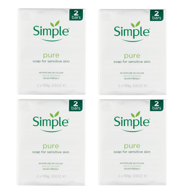 4 X Twin Pack Pure & Gentle Soap Bar for