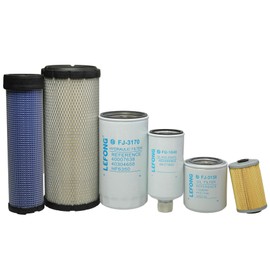 TONNISI ST-1003 Filter Kit Fits Mahindra 4540 & 4550 Tractor Replaces Air Outer 006000455F1, Air Inner 006000456F1, Oil 006017310B1,Fuel E006018618D1, Fuel 001081778R93, Hydraulic 000013427P04 (6 Pcs)
