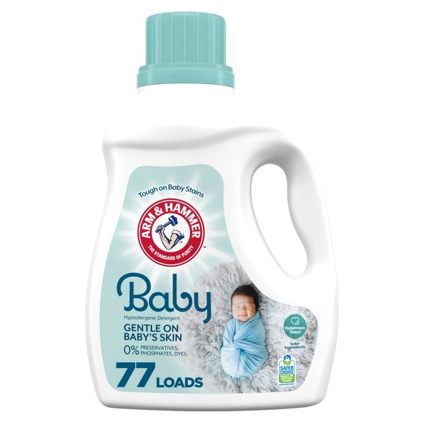Arm & Hammer Baby, 77 Loads Liquid Laundry Detergent, 100.5