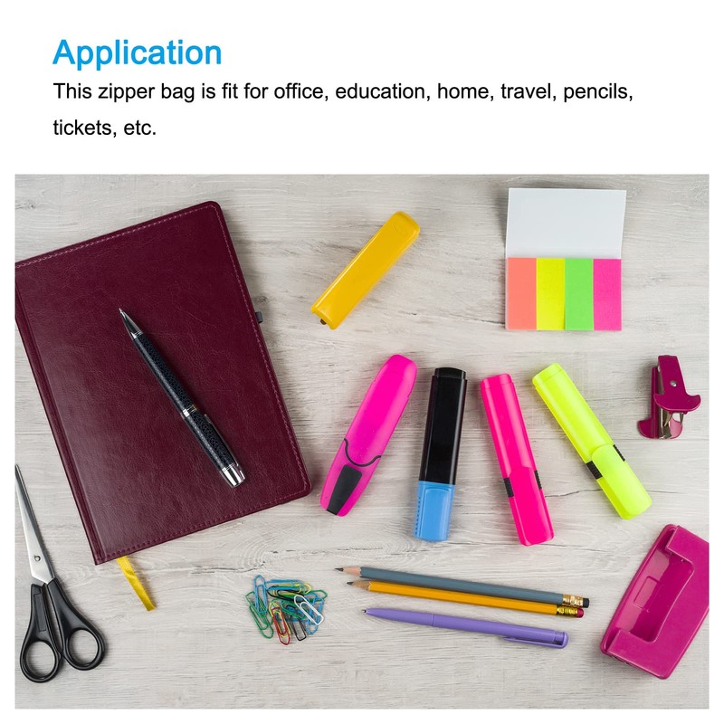 sourcing map Mesh Zipper Bags, B8 Size File Document Pockets