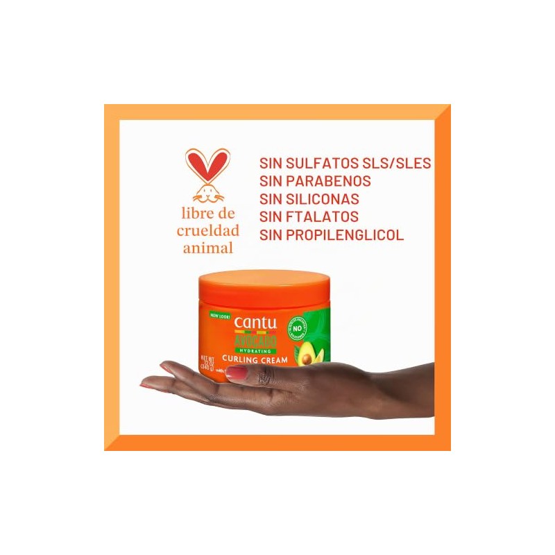 Cantu Avocado Hydrating Curling Cream, 12 oz (Pack of 2)