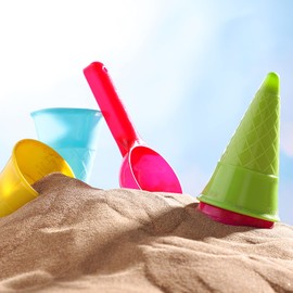 Toddmomy 10Pcs Ice Cream Scoops and Cones Toys Outdoor Beach Toys Kids Sand Molds Play Sand Toys for Kids Toddlers