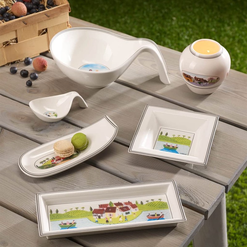 Villeroy und Boch Design Naif Gifts Rechteckige Schale, Premium Porzellan,
