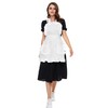 LilMents Women's Ruffles Outline Retro Pockets Apron Kitchen Cooking Cleaning