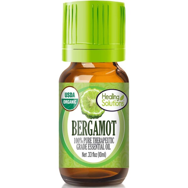 Healing Solutions Organic 10ml Oils - Bergamot Essential Oil - 0.33 Fluid Ounces