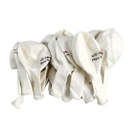 "Will You Marry Me'' White Latex Balloons for Romantic Surprise Party Balloons, Propose, Engagement, Wedding - Pack of 30, 12 inch
