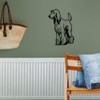 Extra Large 460mm 'Strutting Afghan Hound Dog' Transparent/Clear Sticker Decal