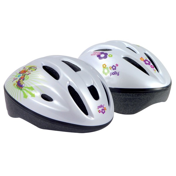 Polly Pocket Flower Power 970069/2 Children's Helmet Green Orange Purple