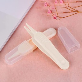 White Nasal Tweezers for Teens, 3 Pcs, Nose and Ear Cleaning Tools, Booger Pickers Removers