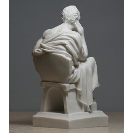 Greek Philosopher Socrates Alabaster Statue Sculpture Athens Academy 6.7 inches