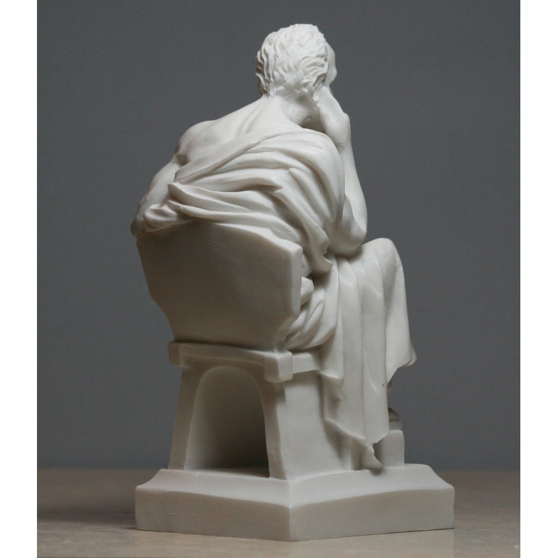 Greek Philosopher Socrates Alabaster Statue Sculpture Athens Academy 6.7 inches