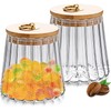 2 Pack Glass Storage Jars Coffee Sugar Airtight Tea Canisters