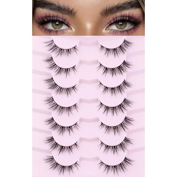 EVENTILL False False Eyelashes Lashes Cat Eye Natural 15mm Manga