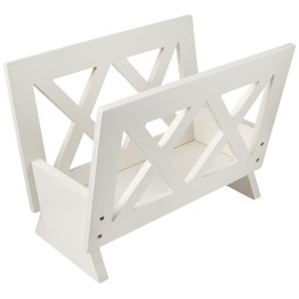 Frenchi Home Furnishing Contemporary Magazine Rack, white