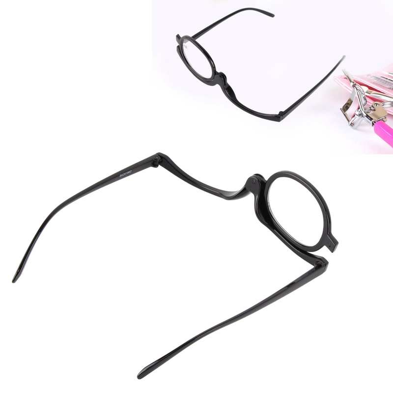 Magnifying Eye Makeup Glasses Women Stylish Flip Down Lens Cosmetic