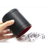 TOPTAN Dice Cup Leatherette with Velvet Interior, Quiet in shaking