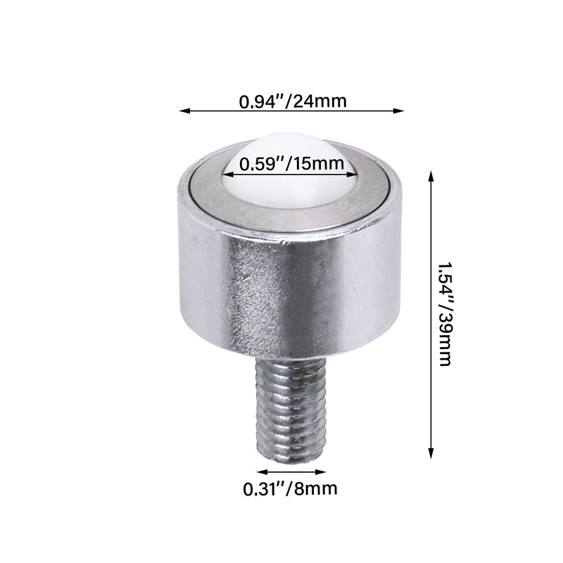 BQLZR Pack of 6 Nylon Ball Bearings 1.5 cm 45.9