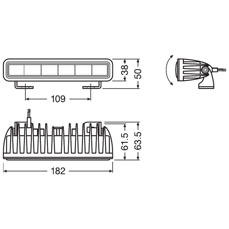 OSRAM Lightbar SX180-SP, LED Additional Headlight for High Beam, Spotlight,