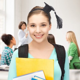 Headband with Mini Hat Mini Doctoral Cap Hairband Unisex Headband for Graduation Decoration Students or Carnival Black