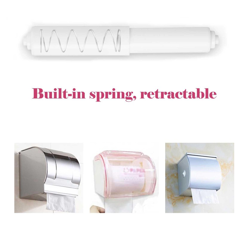 2 Pack White Toilet Paper Holder,Plastic Toilet Tissue Roll Holder