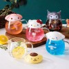Sanrio Kuromi high borosilicate glass mug with lid and spoon