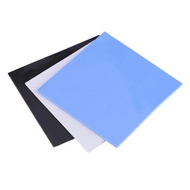 Almohadilla térmica para CPU Fosa (100x100x2 mm), Almohadillas conductoras térmicas de silicona suave Almohadillas de enfriamiento del disipador de calor (azul)