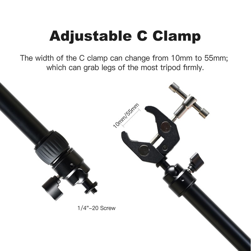 Accsoon Camera Slider Support Arm(2 Arms in), Adjustable Tripod Stability