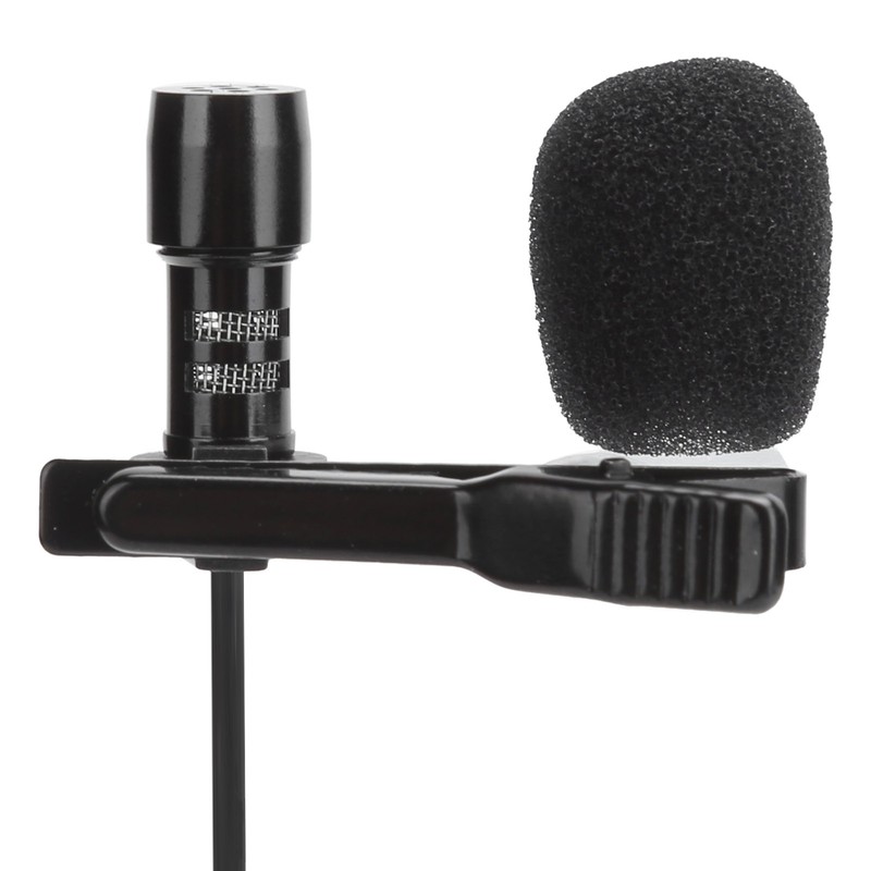 3.5mm Lavalier Lapel Microphone Clip on Hands Free Microphone for