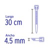 Volteck CIN-5030, Cincho plástico, 50 lb, 30 cm, bolsa con