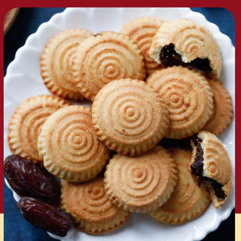 Maamoul Date Filled Cookies - 100% All Natural Made -