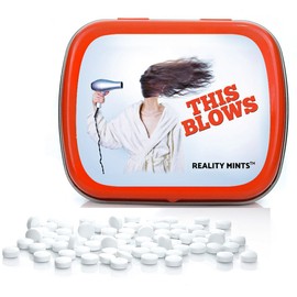 This Blows Mints – Fun Gift for Friends Funny Gifts for Coworkers Weird Stocking Stuffers for Adults Teens Wintergreen Breath Mints Weird Office Gift Easter Basket for Teens and Adults Reality Mints
